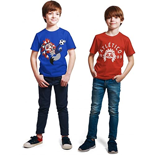 DHESTIA HOME - Camiseta Atlético de Madrid para Niños Indi - Color Azul, Talla Talla 8 a 10 años