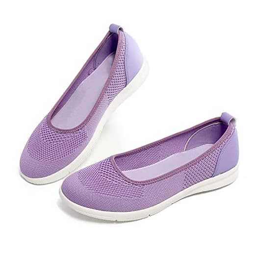 Slip on Shoes Women Comfortable Purple Walking Shoes for Womens Casual Work Shoes Lightweight Dressy Sneakers Non-Skid LF02W-155-SZ-PURPLE-8