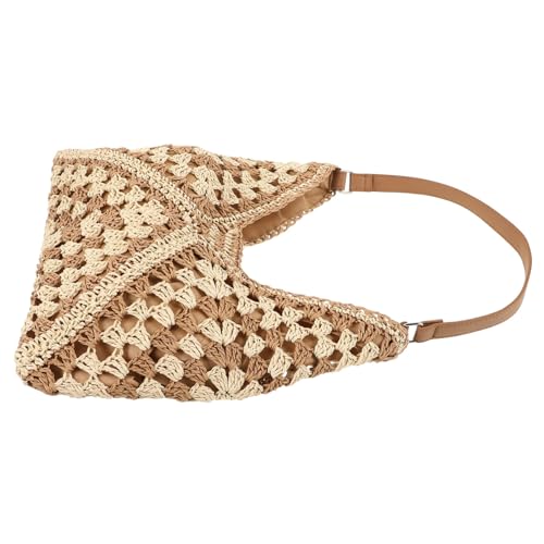 Sac de plage tissé pour femme sac à main léger bandoulière voyage