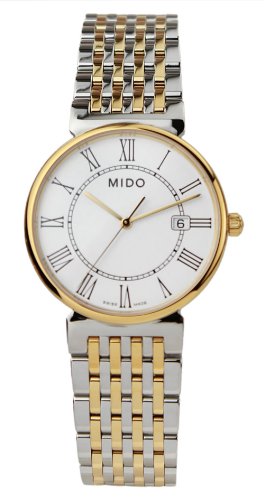 Mido m11309261 Watch Dorada Ladies m1130.9.26.1ホワイトダイヤルステンレススチールCase Quartz Movement