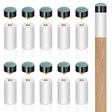 Uncle Yang Pool Cue Tips Replacement Kit Pool Stick Tips Screw On Pool Stick Tips Billiard Cues Tips with White Pool Cue Stick Ferrules for Stick Tip Replacement（12mm/13mm, 5pcs Each）