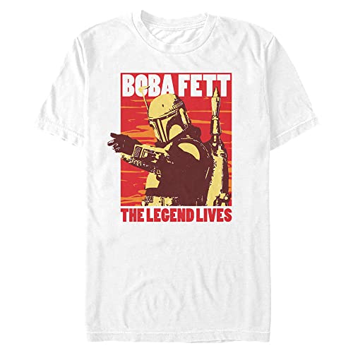 T-shirt Star Wars Boba Fett Blanc XXL pour homme à coupe grande