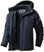 MAOYSSEN Herren Skijacke Winterjacke wasserdicht Mantel winddicht Baumwolle Fleece gefüttert Jacke Multifunktionstaschen