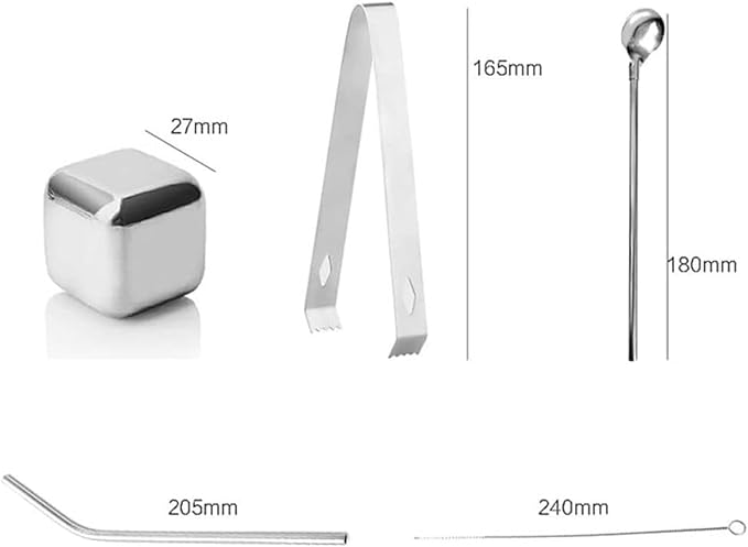 Kit Bartender 23 Piezas Acero Inoxidable Coctelera Set Bar Hogar miniatura 4