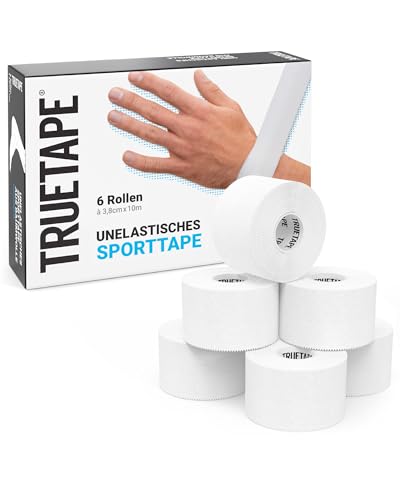TRUETAPE Sporttape 6 Rollen 3 8 cm x 10 m Weiß