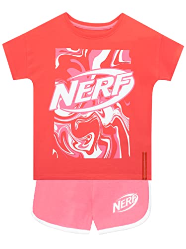 Image of Nerf Girls T-Shirt and Shorts Set Kids Camouflage Outfit