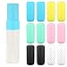 Heclia 12PCS Silicone Bottle Covers Leak Proofing Bottle Cover Toiletry Sleeves Travel Size Container Sleeves Vacation Essentials Colorful Airplane Travels Accessories for Shampoo Wash Body Bottles