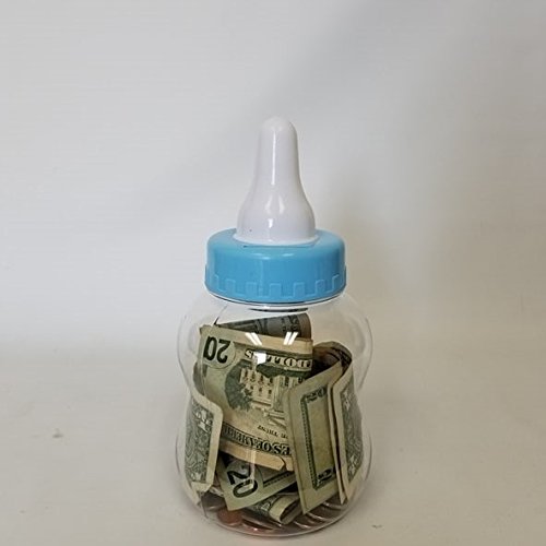 Perfectmaze 1 Piece Jumbo Baby Bottle Piggy Bank Baby Girl Baby Boy Shower Decoration Favors (8.5