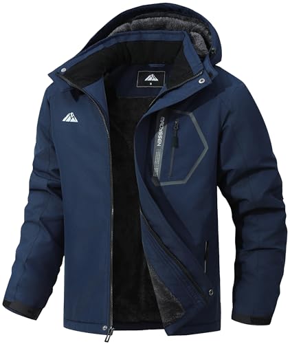 MAOYSSEN Men's Windproof Winter Rain Jacket
