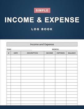Income and Expense Log Book: Simple Income and Expense Tracker Book for Small Business - 110 Pages (8.5" x 11" Inches)