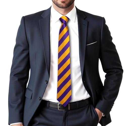 Image of Dubulle Mens Tie and Lapel Pin Paisley Striped Floral Necktie for Men Pocket Square Cufflinks 4PCS Set Wedding Party
