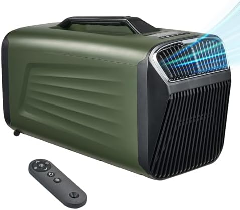 Outohome 5200BTU Portable Tent Air Conditioner For Camping Outdoor and Indoor Use,Suitable For RV,Truck,Van and Car Cooling (Green)