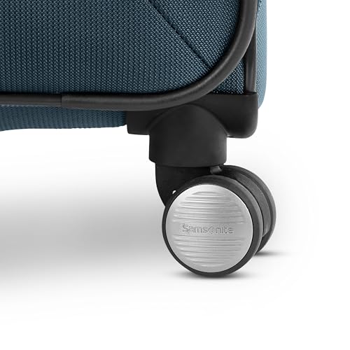 Image of Samsonite Ascella 3.0 Lightweight Softside Luggage Spinner Collection, Teal /Black, 3-Piece Set (Carry on /Medium /Large), Ascella 3.0 Softside Expandable Luggage With Spinner Wheels