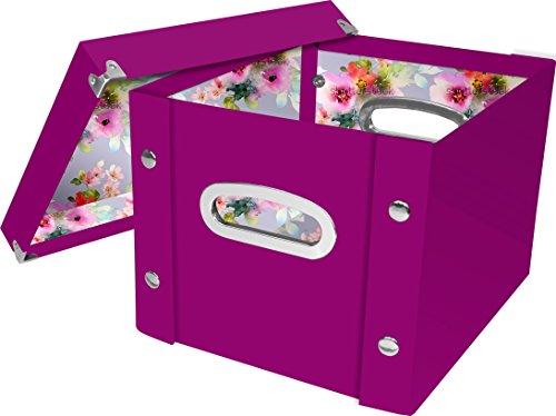 Snap-N-Store Storage Box with Lid, Assembled - 10 H x 8 W x 11.25 L Inches, Berry (SNS03328)