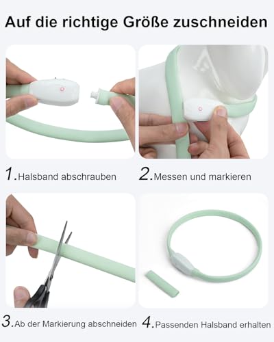 Joytale Leuchthalsband Hund, Hundehalsband Leuchtend Aufladbar, Längenverstellbar Led Hundehalsband mit 9 Leuchtmodi, Regendicht Hunde Leuchthalsband für Kleine und Mittlere Hunde, 45 cm