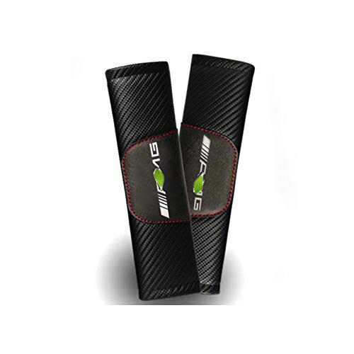 Yika Lot de 2 coussinets en fibre de carbone pour ceintures de sécurité