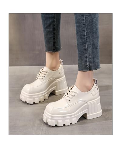 【✩】女性の厚底英国スタイルの小さな革の靴 SUCHETA] 厚底の小さな革の靴女性のイギリス春と秋の広場頭