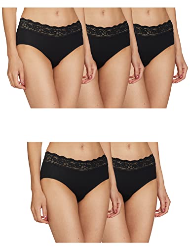 Image of Marks & Spencer Women's 5 Pack Cotton Lycra & Lace High Rise Short
