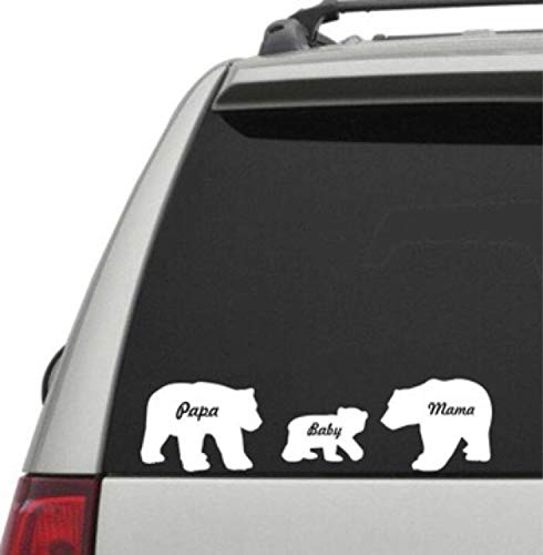 Cellycasy Stickers pour maman/ours papa/autocollants/autocollants pour famille/ours/femme/voiture/autocollants pour maman/papa/autocollants pour enfant/ours