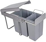 jxgzyy Pull Out Trash Can Under Cabinet 20 Quart+10 Quart (8 Gallon) Under Sink Trash Can Double...