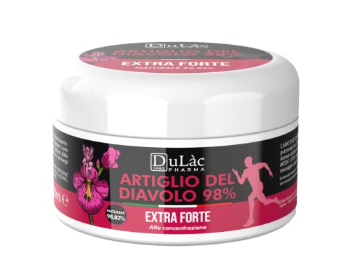 Dulàc Pharma - Crema Artiglio Del Diavolo Extra Forte 300 ml, 98% Artiglio del Diavolo Arricchito con Mentolo, Pomata Naturale per Fastidi Muscolari e Articolari Ricorrenti