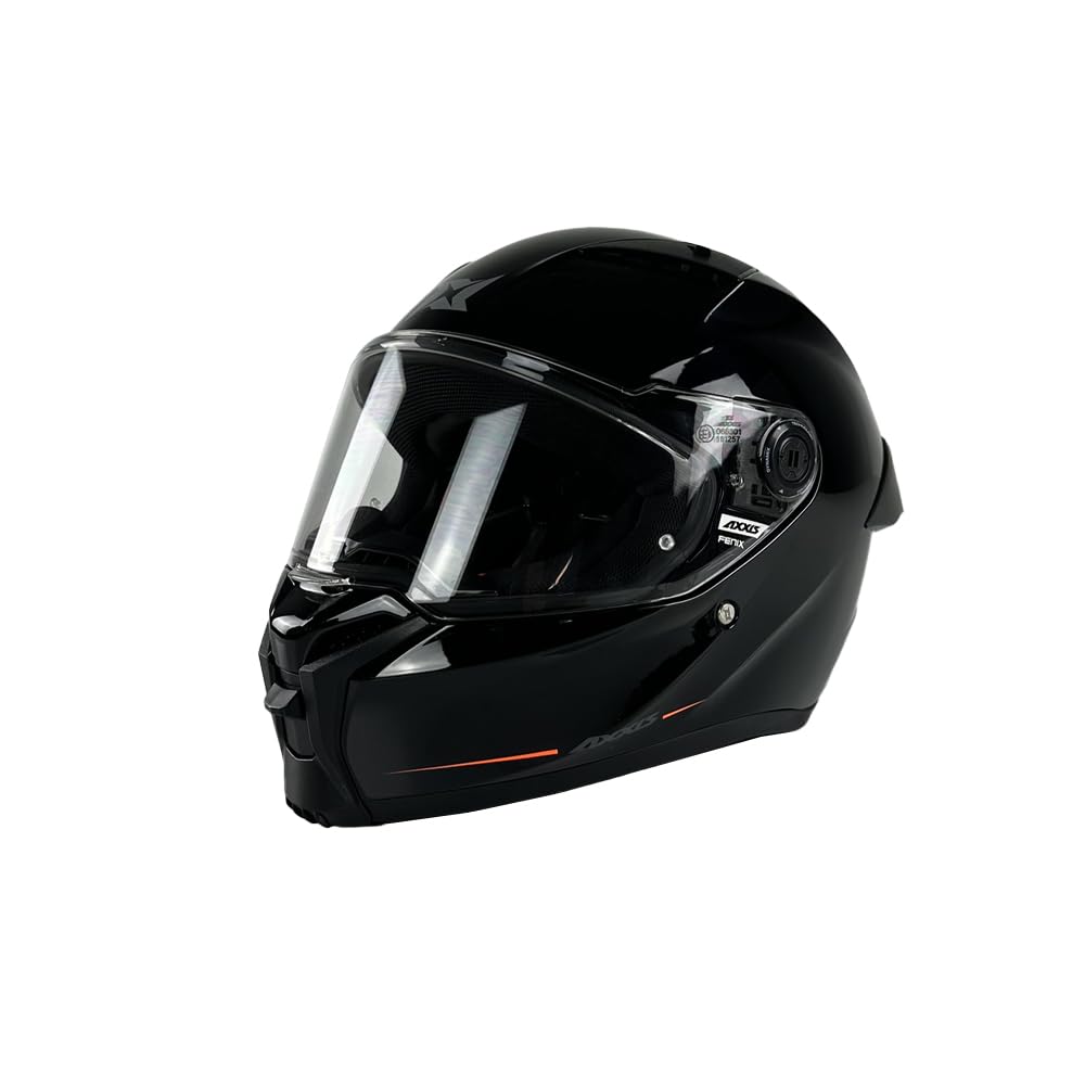 AXXIS Casco Moto Casco Fenix Solid Negro Brillo M Negro Brillo M