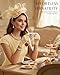 Thstdhy Fascinators Hat for Women Tea Party Fascinator Headband with Gloves Tea Party Accessories for Ladies Beige Gold