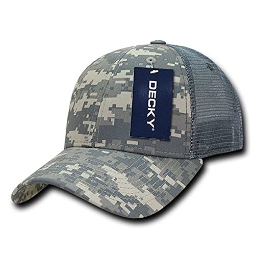 Decky Structured Camo Trucker Cap, Army Combat Uniform #TOP21