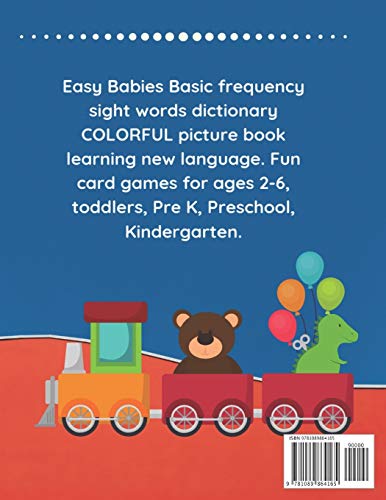 Kids Learn First Vocabulary Builder FULL COLORS Cartoons Flash Cards English Vietnamese: Easy Babies Basic frequency sight words dictionary COLORFUL ... toddlers, Pre K, Preschool, Kindergarten.