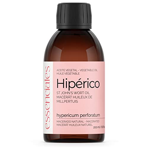 Essenciales - Hierba de San Juan (Aceite de Hipérico Macerado en Oliva), 100% NATURAL, 200 ml | Macerado Hypericum Perforatum