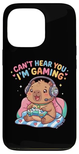 Capybaras Rodents Gaming Can't Hear You I'm Gaming Capybara �X�}�z�P�[�X iPhone 13 Pro �p