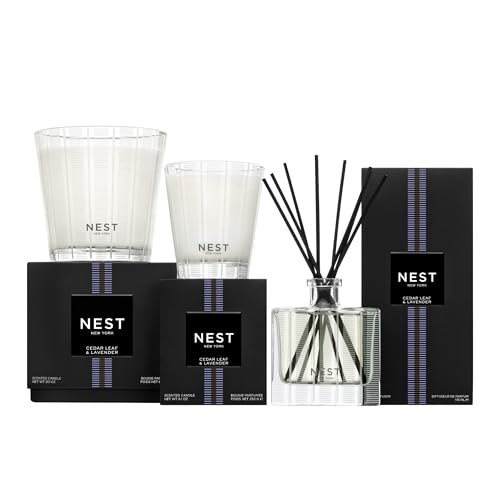 NEST New York Scented Classic Candle, Cedar Leaf & Lavender - 8.1 oz - Up to 60-Hour Burn Time - Reusable Glass Vessel - Thumbnail 6
