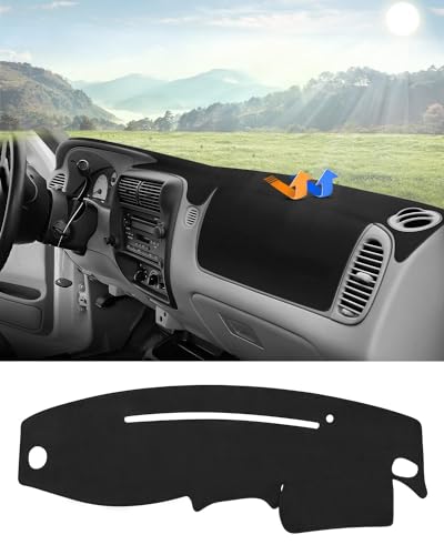 Image of Autorder Dashboard Cover Mat for Ford Ranger 1995-2011 /Ford Explorer 1995-2001 /Mazda B2300 B2500 B3000 B4000 1995-2008 Accessories Dash Cover Flannel Dash Mat Sunshade Glare UV Rays Protector