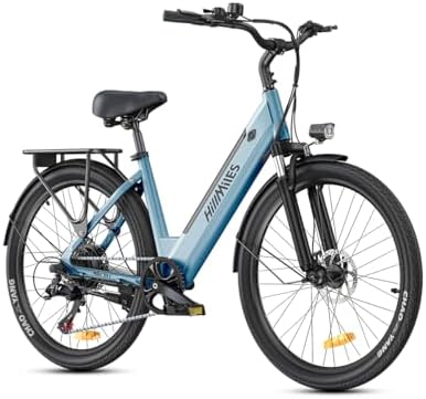 HillMiles Bicicleta eléctrica para adultos de 26 pulgadas, 7 velo...