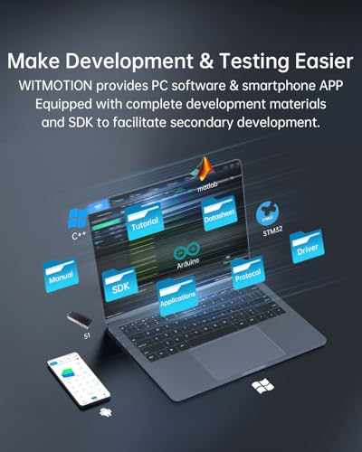 WITMOTION High Stability Acceleration + Gyroscope + Angle(Xy Accuracy 0.05°) + Digital Compass, Mpu9250 Triaxial Gyroscope Sensor [Ka Filtration