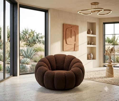 Image of CRAFTCITY 1 Seater Pumpkin Sofa|Accent Chair Set