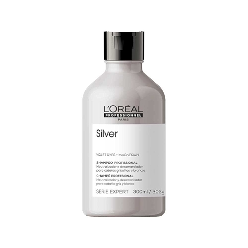 L'Oreal Professionnel Shampoo Silver, Neutraliza Tons Amarelos Indesejados, Com Pigmentos ...