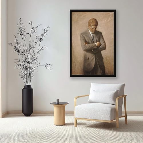 Portrait de JFK impression sur toile déco de bureau 30x45 cm - 7
