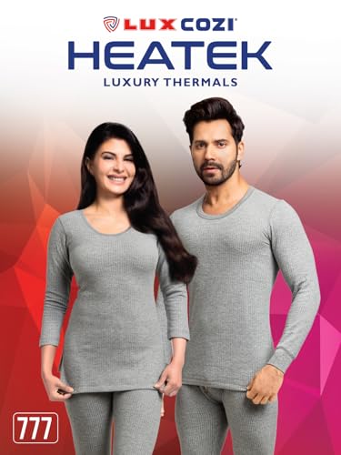Image of Lux Cozi HEATEK Women's Ultra Soft Cotton 3 /4th Sleeves Thermal Top | Enhanced Flexibility | Deep Neck Ideal for Layering | Pack of 1