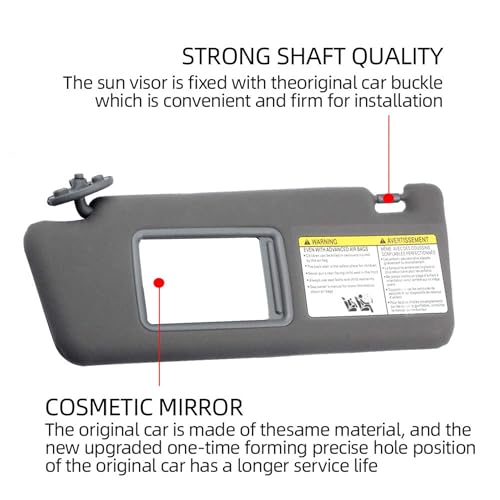 image for Dasbecan Left Driver Side Sun Visor Compatible with Toyota Tacoma 2005