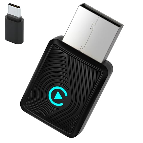 【CarPlay Inalámbrico 2026】 Apto para Android Auto Adaptador Bluetooth para iPhone y Android Conecta sin Cables y Mejora la Experiencia en el Coche Transmisión Estable Plug&Play (SwiftLink Lite)