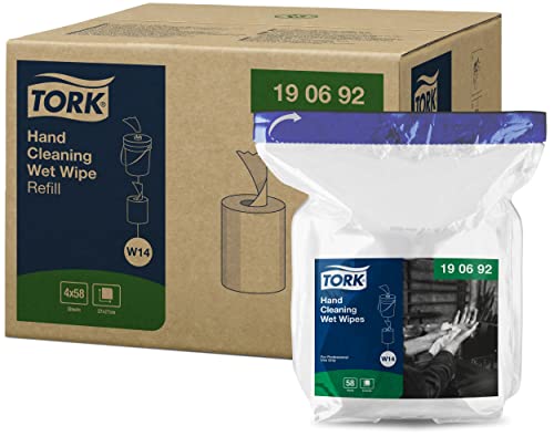Toallitas humedas Blanco W14 Tork recambio industrial de limpieza multiusos caja 4x58 unidades 190692