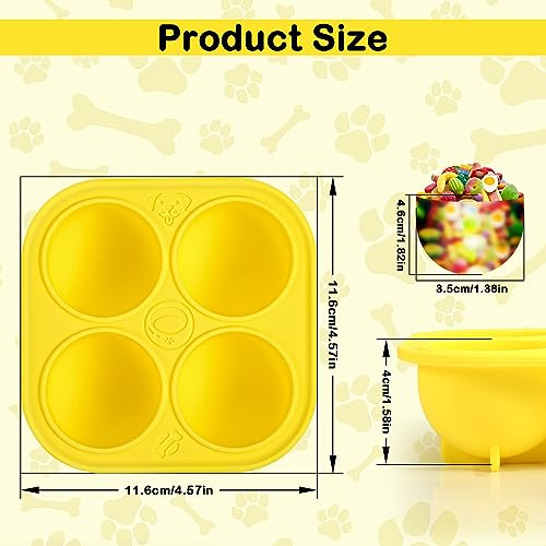 Treat Molds for Dogs Silicone Reusable Treat Molds for Freezing Dog Treat Tray Dishwasher Safe Treat Tray Mold Compatible with Woof Pupsicle Pet Dog Toys - Image 2