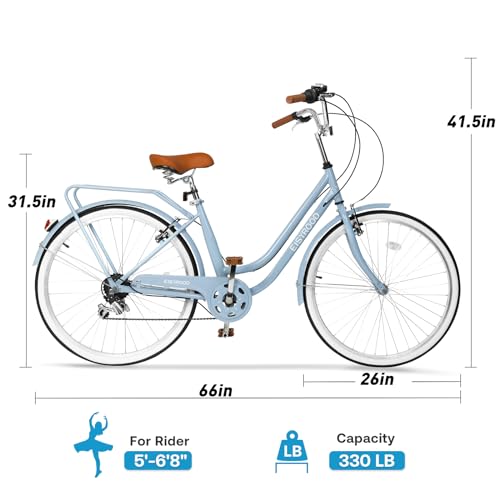 Eisyrood 26 Inch Beach Cruiser Bike For Women thumb #4
