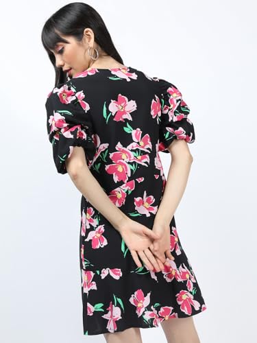 Image of Tokyo Talkies Women's Short Sleeves V-Neck Printed Dresses | Stylish Dresses | Casual Dresses