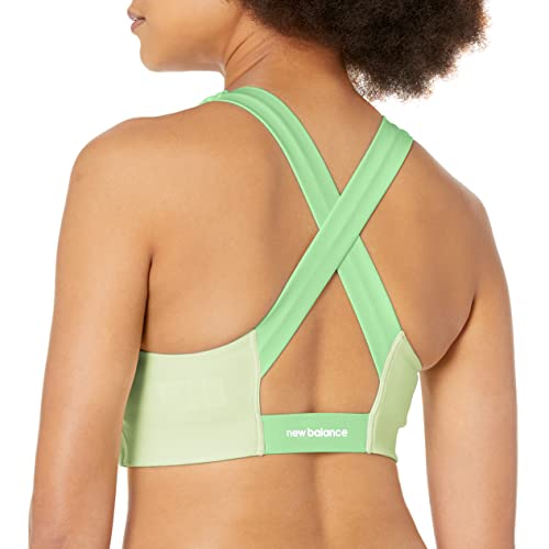 New Balance Women's Nb Fuel Bra, Vibrant Glo, Small #TOP1