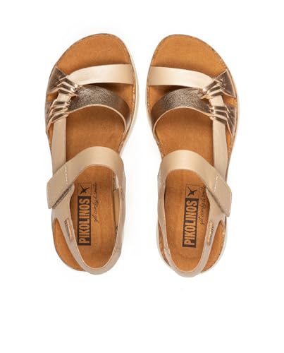 Image of PIKOLINOS Palma W4N-0968 Women's Sandals - Stylish Premium Leather Wedge Sandals - Cushioned Insole, Hook & Loop Closure, Ultra-Light Sole for Everdat Walking