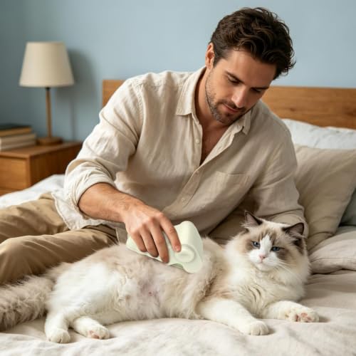 Cepillo de vapor portátil para mascotas contra la caída 2