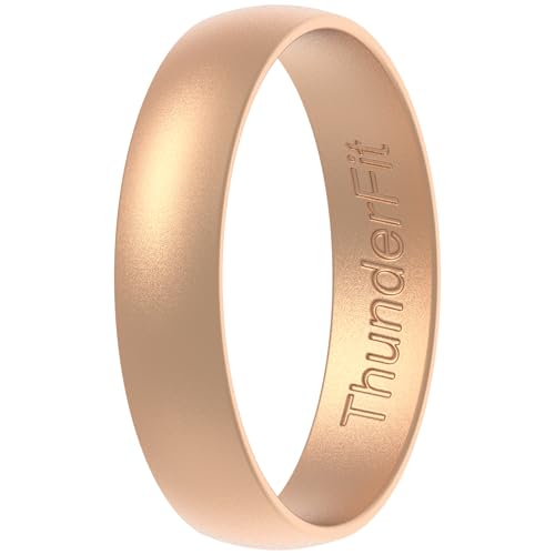 ThunderFit Anéis de casamento de silicone unissex, alianças de noivado de borracha, pacote variado 1,4,7, 7.5 - 8 (18.20mm), Silicone, Sem pedra preciosa