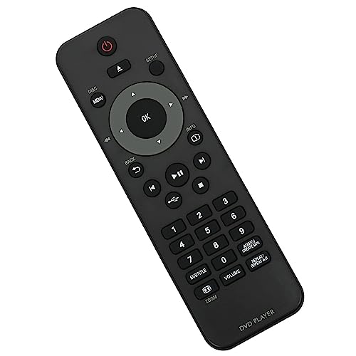 Modello remoto: RC-5340 AULCMEET Telecomando di ricambio RC-5340 adatto per lettore DVD Philips DVP3350/12 DVP3350 DVP3354 DVP3360/05 DVP3360